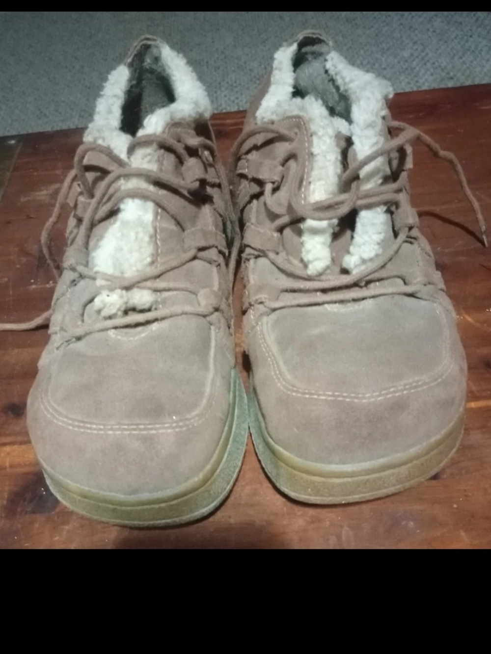Brown Suede Cozy-Lined Lace-Up Shoes